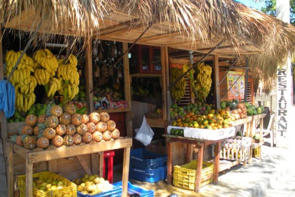 typical Dominican fruit stand